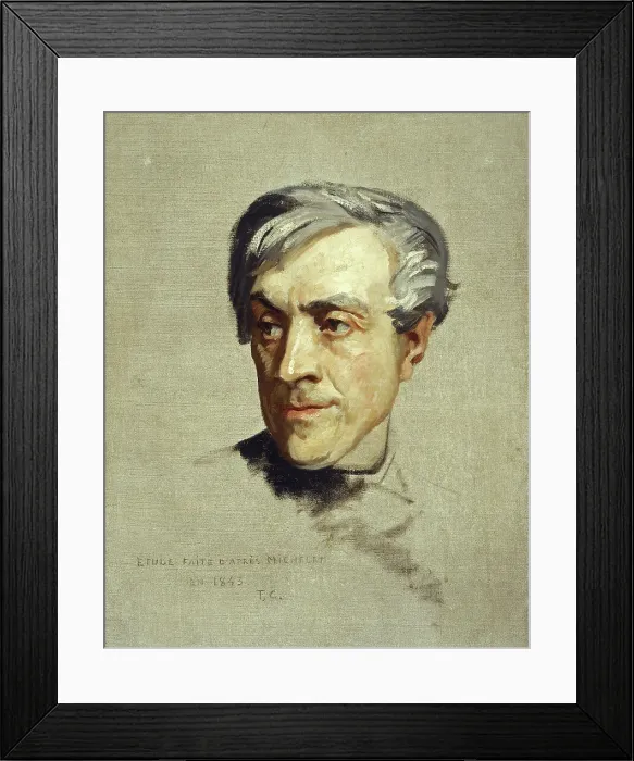 Framed Print : Etude faite d'après Jules Michelet, 1843. Creator: Thomas Couture Framed Print : Etude faite d'après Jules Michelet, 1843. Creator: Thomas Couture