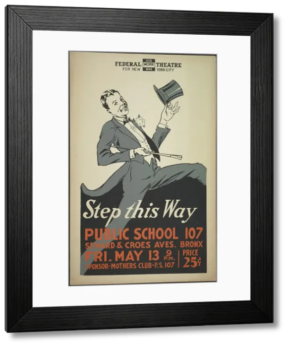Framed Print : Step this Way, New York, 1938. Creator: Unknown Framed Print : Step this Way, New York, 1938. Creator: Unknown