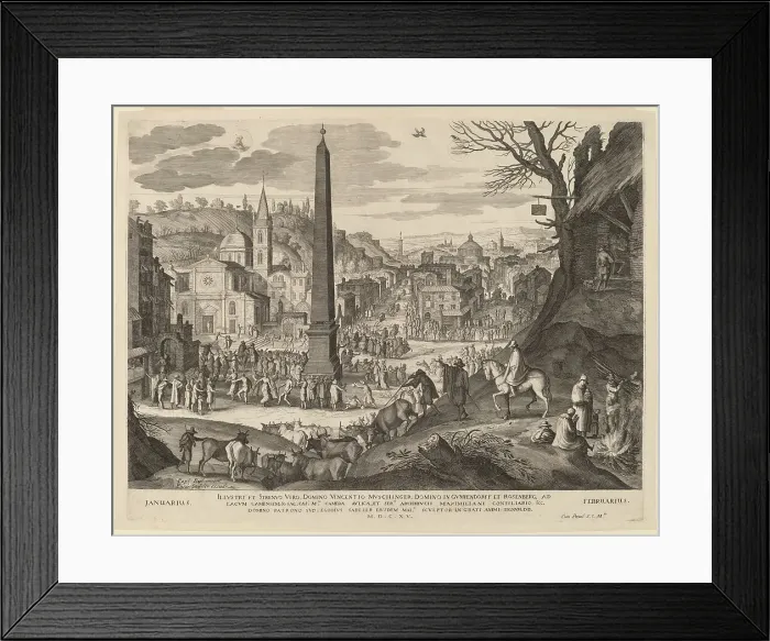 Framed Print : January and February, 1615. Creator: Aegidius Sadeler II Framed Print : January and February, 1615. Creator: Aegidius Sadeler II
