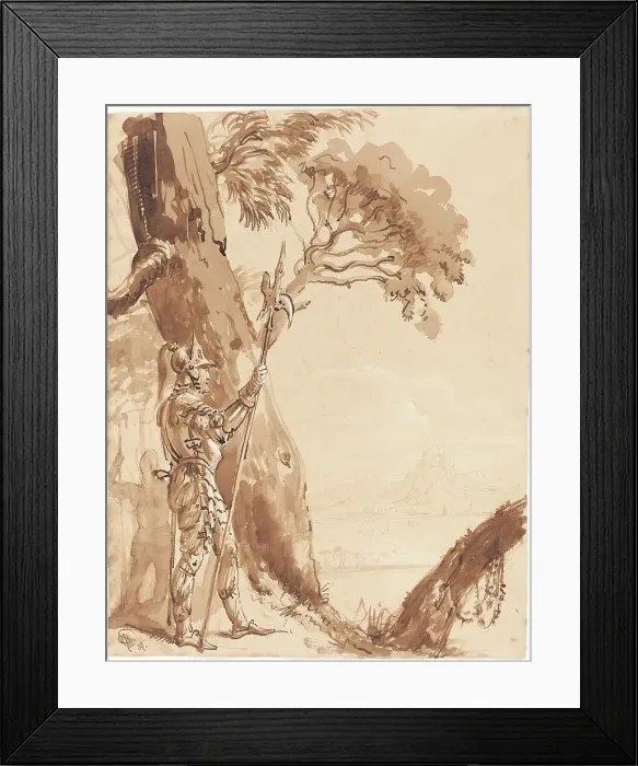 Framed Print : Bandits on the Lookout, 1839. Creator: George Hayter Framed Print : Bandits on the Lookout, 1839. Creator: George Hayter