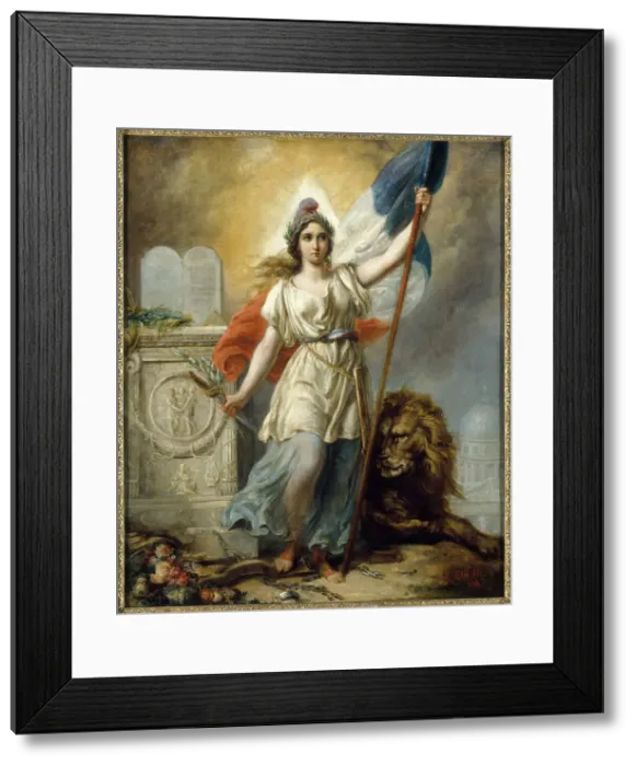 Framed Print : La République, esquisse pour le concours de 1848, 1848. Creator: Alexandre-Marie Colin Framed Print : La République, esquisse pour le concours de 1848, 1848. Creator: Alexandre-Marie Colin