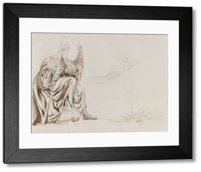 Framed Print : A Magician, c. 1826. Creator: George Hayter Framed Print : A Magician, c. 1826. Creator: George Hayter