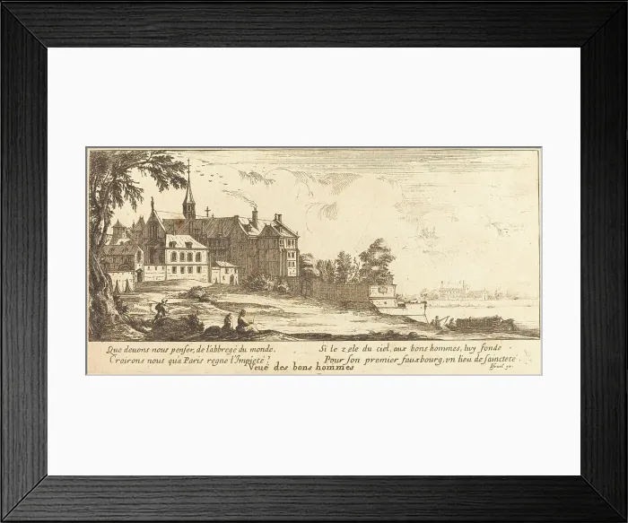Framed Print : Veue des bons hommes, 1655. Creator: Israel Silvestre Framed Print : Veue des bons hommes, 1655. Creator: Israel Silvestre