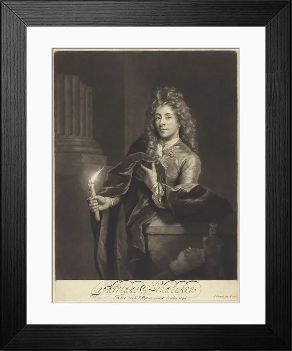 Framed Print : Godfried Schalcken, c. 1694. Creator: John Smith Framed Print : Godfried Schalcken, c. 1694. Creator: John Smith