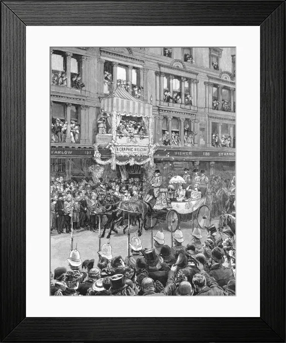 Framed Print : The German Emperor's visit to the City, 1891. Creator: R Barnes Framed Print : The German Emperor's visit to the City, 1891. Creator: R Barnes