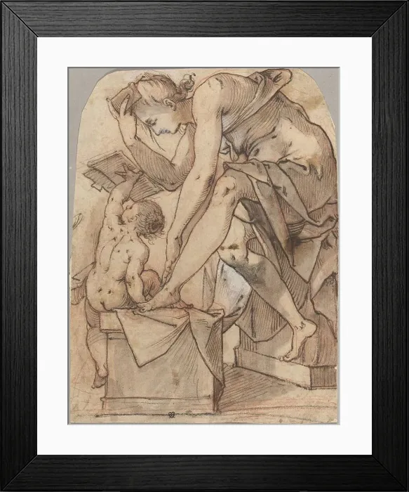 Framed Print : The Toilet of Venus, c. 1590. Creator: Joseph Heintz the Elder Framed Print : The Toilet of Venus, c. 1590. Creator: Joseph Heintz the Elder
