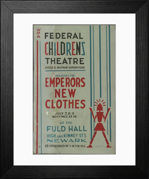 Framed Print : The Emperor's New Clothes, Newark, NJ, 1937. Creator: Unknown Framed Print : The Emperor's New Clothes, Newark, NJ, 1937. Creator: Unknown