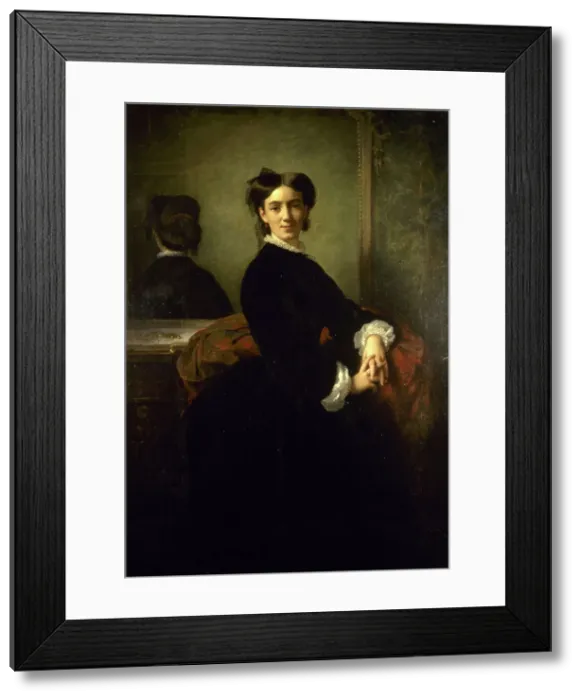 Framed Print : Portrait de Madame Charles Chaplin, 1863. Creator: Charles Chaplin Framed Print : Portrait de Madame Charles Chaplin, 1863. Creator: Charles Chaplin