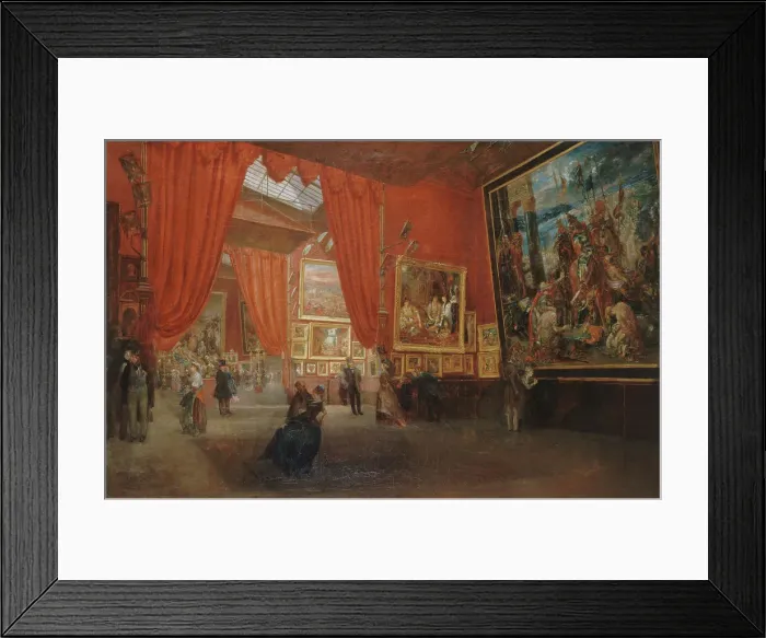 Framed Print : Exposition des oeuvres d'Eugène Delacroix, à la galerie Martinet, boulevard des Italiens, en 1864. Creator: Edouard Albertini Framed Print : Exposition des oeuvres d'Eugène Delacroix, à la galerie Martinet, boulevard des Italiens, en 1864. Creator: Edouard Albertini