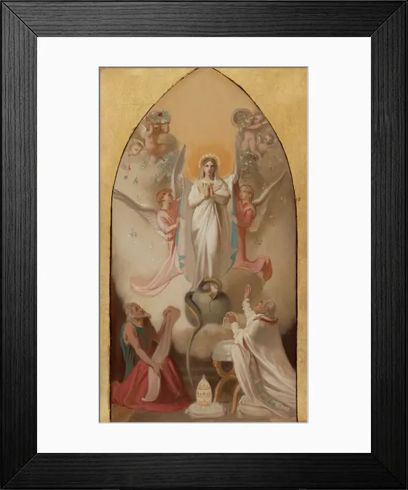 Framed Print : Sketch for the Saint-Séverin church: the Immaculate Conception predicted by...Isaiah, 1865. Creator: Victor-Louis Mottez Framed Print : Sketch for the Saint-Séverin church: the Immaculate Conception predicted by...Isaiah, 1865. Creator: Victor-Louis Mottez