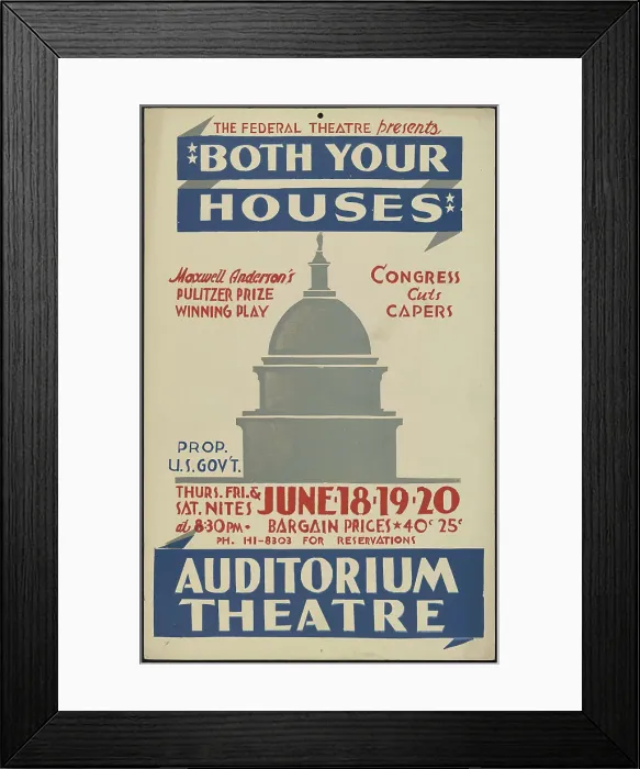 Framed Print : Both Your Houses, Oakland, CA, 1936. Creator: Unknown Framed Print : Both Your Houses, Oakland, CA, 1936. Creator: Unknown