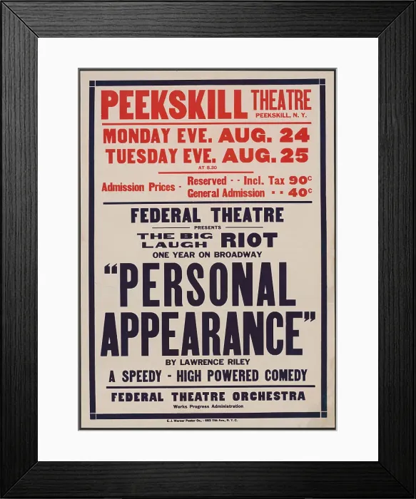 Framed Print : Personal Appearance 1, Peekskill, NY, [1930s]. Creator: Unknown