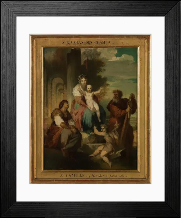 Framed Print : Sketch for the church of Saint-Nicolas-des-Champs: the Holy Family, 1882. Creator: Xavier-Alphonse Monchablon Framed Print : Sketch for the church of Saint-Nicolas-des-Champs: the Holy Family, 1882. Creator: Xavier-Alphonse Monchablon