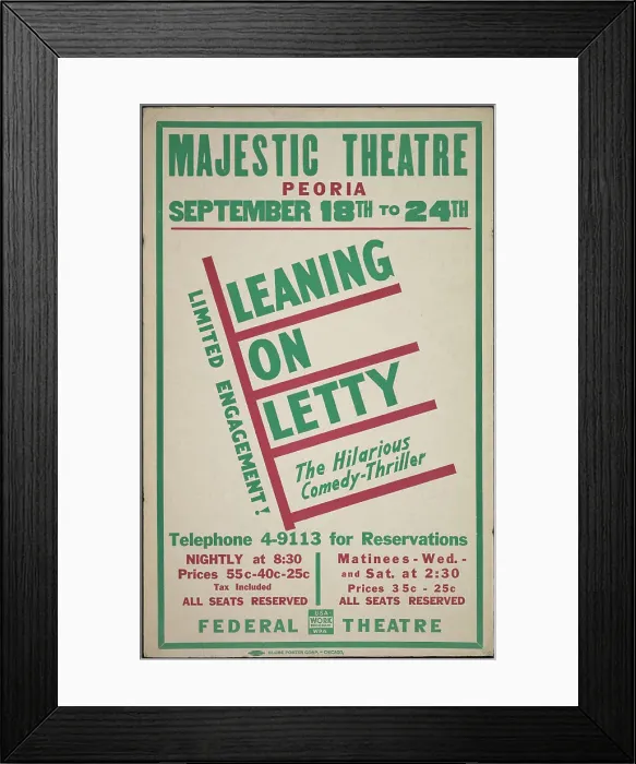 Framed Print : Leaning on Letty, Peoria, IL, [193-]. Creator: Unknown
