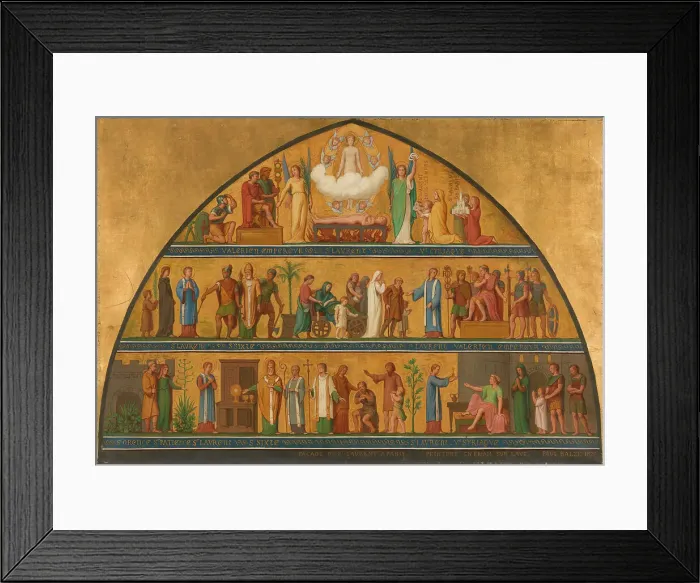 Framed Print : Esquisse pour l'église Saint-Laurent : La vie de Saint-Laurent, 1870. Creator: Jean-Paul-Etienne Balze Framed Print : Esquisse pour l'église Saint-Laurent : La vie de Saint-Laurent, 1870. Creator: Jean-Paul-Etienne Balze