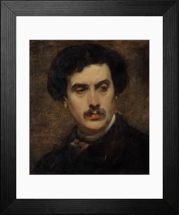 Framed Print : Portrait d'Alexandre Falguière, 1870. Creator: Charles Emile Auguste Carolus-Duran Framed Print : Portrait d'Alexandre Falguière, 1870. Creator: Charles Emile Auguste Carolus-Duran