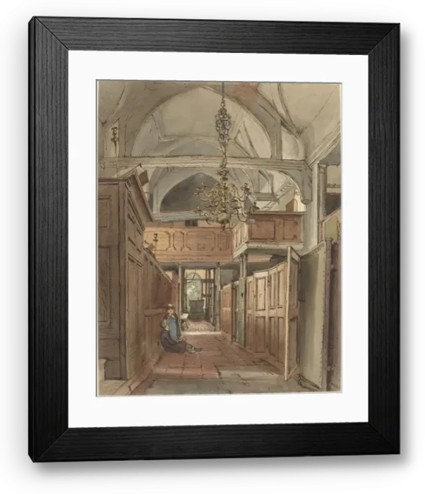 Framed Print : Interior of Bushey Church, 1815 / 1820. Creator: William Henry Hunt Framed Print : Interior of Bushey Church, 1815 / 1820. Creator: William Henry Hunt