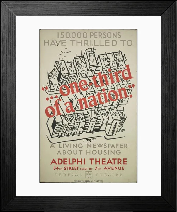 Framed Print : One Third of a Nation, Philadelphia, 1938. Creator: Unknown Framed Print : One Third of a Nation, Philadelphia, 1938. Creator: Unknown