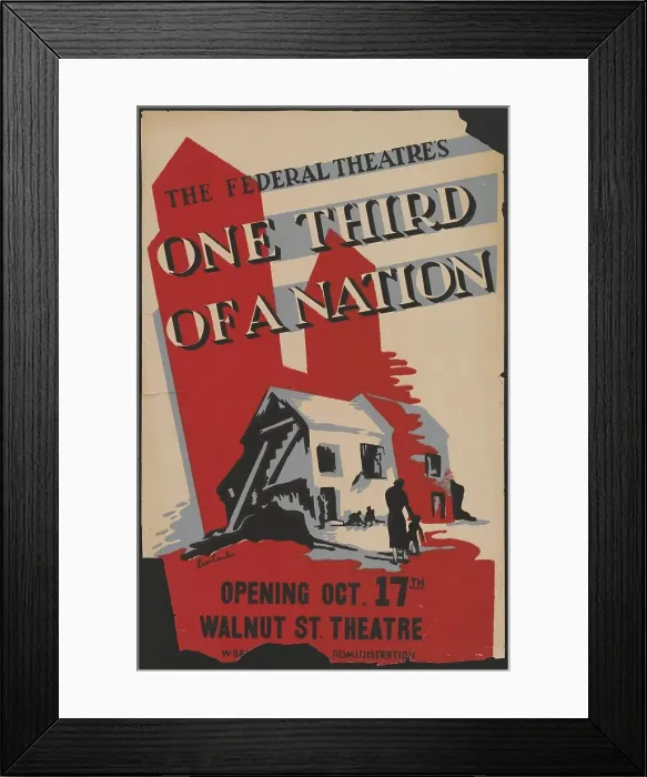 Framed Print : One Third of a Nation, Philadelphia, 1938. Creator: Leon Carlin Framed Print : One Third of a Nation, Philadelphia, 1938. Creator: Leon Carlin