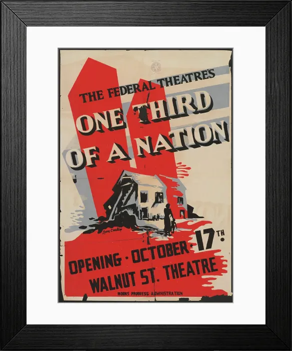 Framed Print : One Third of a Nation, Philadelphia, 1938. Creator: Leon Carlin Framed Print : One Third of a Nation, Philadelphia, 1938. Creator: Leon Carlin
