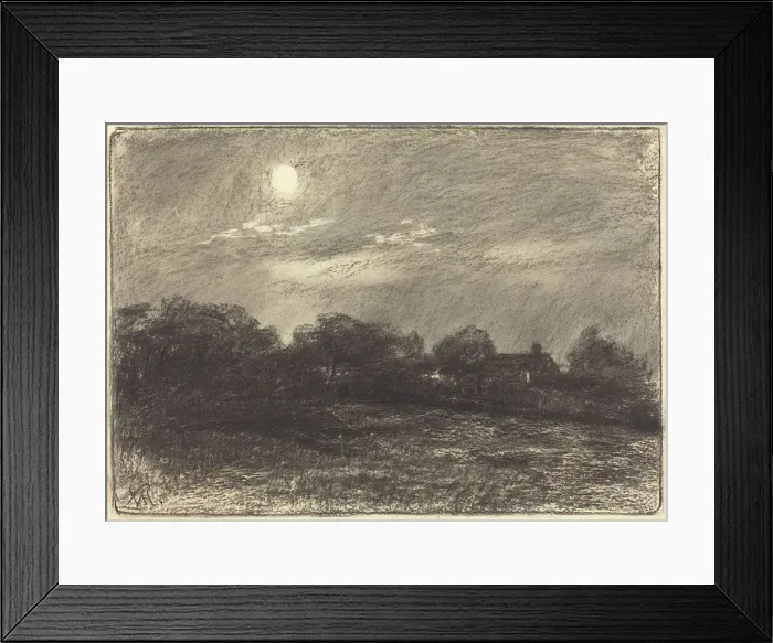 Framed Print : Evening, Farm Landscape, 1870s. Creator: William Morris Hunt Framed Print : Evening, Farm Landscape, 1870s. Creator: William Morris Hunt