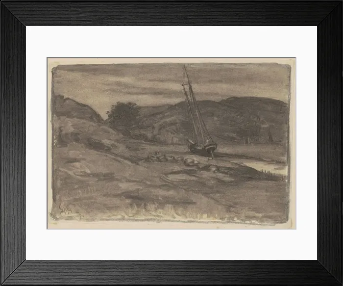 Framed Print : Stranded, 1875. Creator: William Morris Hunt Framed Print : Stranded, 1875. Creator: William Morris Hunt