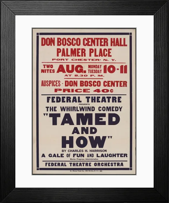 Framed Print : Tamed and How 1, Port Chester, NY, [1930s]. Creators: Unknown, Charles H Harrison