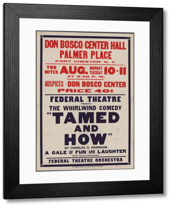 Framed Print : Tamed and How 2, Port Chester, NY, [1930s]. Creators: Unknown, Charles H Harrison