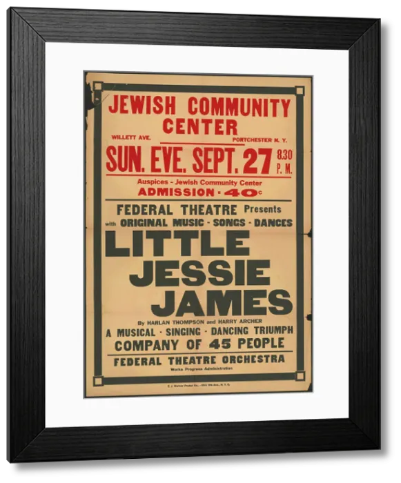 Framed Print : Little Jessie James, Portchester, NY, [1930s]. Creator: Unknown