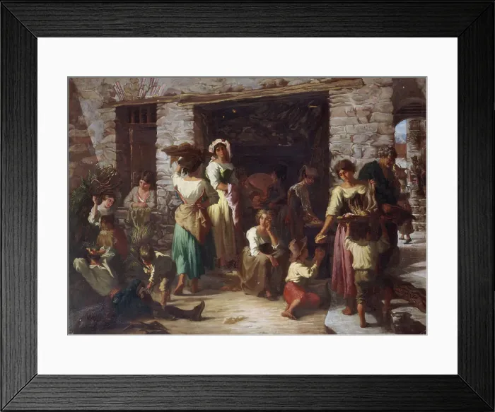 Framed Print : Scène de rue en Italie, 1886. Creator: Auguste Dutuit Framed Print : Scène de rue en Italie, 1886. Creator: Auguste Dutuit