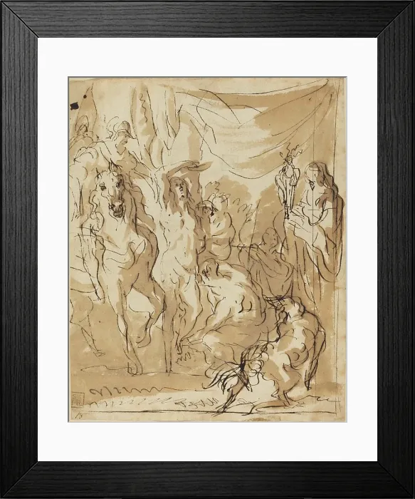 Framed Print : The Martyrdom of Saint Sebastian, c. 1620 / 1621. Creator: Jacob Jordaens Framed Print : The Martyrdom of Saint Sebastian, c. 1620 / 1621. Creator: Jacob Jordaens