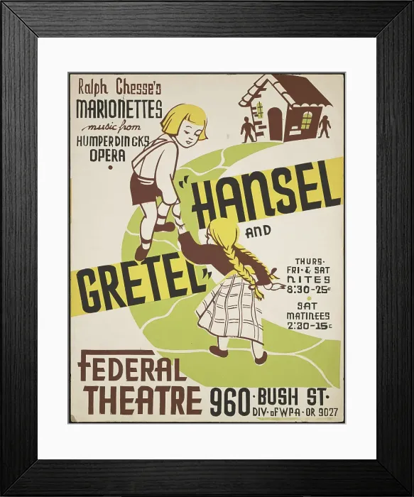 Framed Print : Hansel and Gretel, Portland, OR, 1938. Creator: Unknown Framed Print : Hansel and Gretel, Portland, OR, 1938. Creator: Unknown