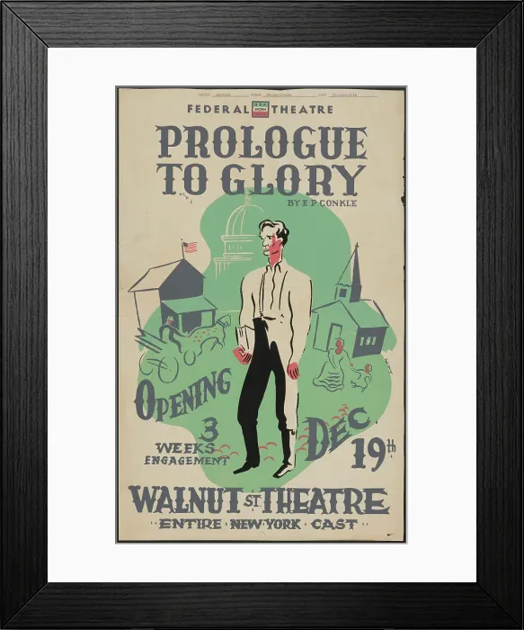 Framed Print : Prologue to Glory, Philadelphia, 1939. Creator: Unknown Framed Print : Prologue to Glory, Philadelphia, 1939. Creator: Unknown