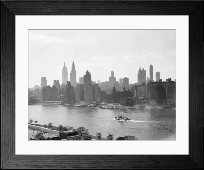 Framed Print : New York City views, skyline, between 1931 and 1938. Creator: Arnold Genthe Framed Print : New York City views, skyline, between 1931 and 1938. Creator: Arnold Genthe