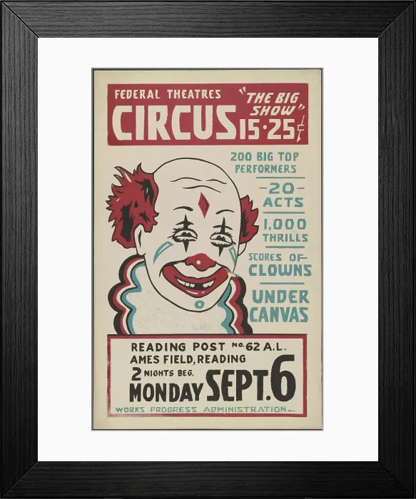 Framed Print : Circus, Reading, PA, [193-]. Creator: Unknown