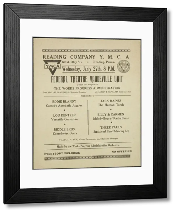 Framed Print : Vaudeville Unit, Reading, PA, [193-]. Creator: Unknown