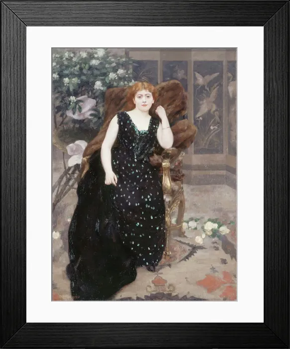 Framed Print : Portrait de Jane Hading, 1890. Creator: Alfred Philippe Roll Framed Print : Portrait de Jane Hading, 1890. Creator: Alfred Philippe Roll