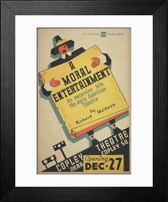 Framed Print : A Moral Entertainment, Boston, 1938. Creator: Unknown Framed Print : A Moral Entertainment, Boston, 1938. Creator: Unknown