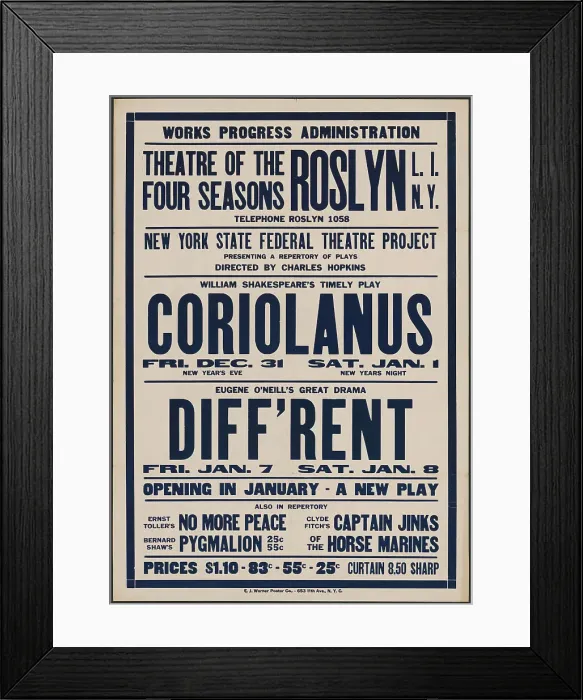 Framed Print : Coriolanus, Roslyn, 1937. Creator: Unknown Framed Print : Coriolanus, Roslyn, 1937. Creator: Unknown