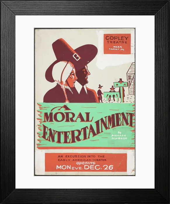 Framed Print : A Moral Entertainment, Boston, 1938. Creator: Unknown Framed Print : A Moral Entertainment, Boston, 1938. Creator: Unknown