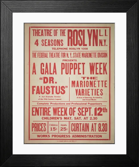 Framed Print : Dr. Faustus, Roslyn, NY, [1930s]. Creator: Unknown