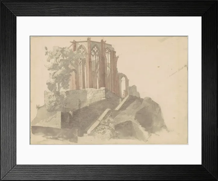 Framed Print : Cathedral Ruins, Bacharach, 1841. Creator: Emanuel Gottlieb Leutze Framed Print : Cathedral Ruins, Bacharach, 1841. Creator: Emanuel Gottlieb Leutze