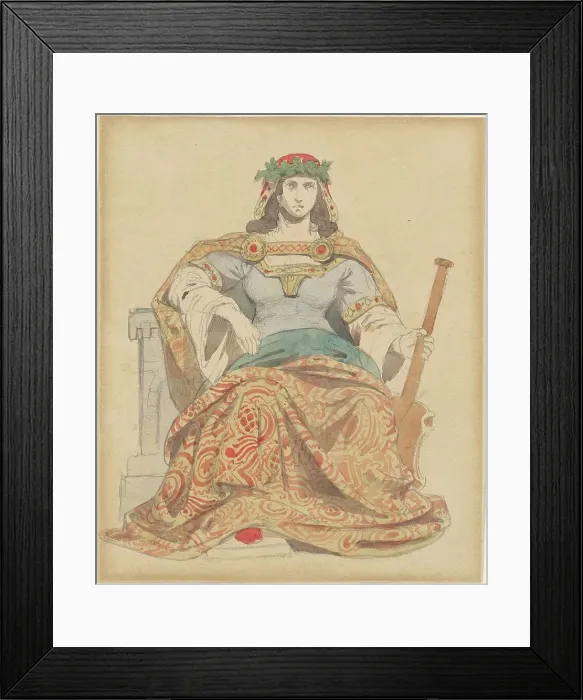 Framed Print : Female Deity, c. 1850s. Creator: Emanuel Gottlieb Leutze Framed Print : Female Deity, c. 1850s. Creator: Emanuel Gottlieb Leutze