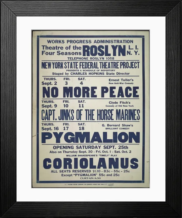 Framed Print : No More Peace, Roslyn, NY, [1930s]. Creator: Unknown