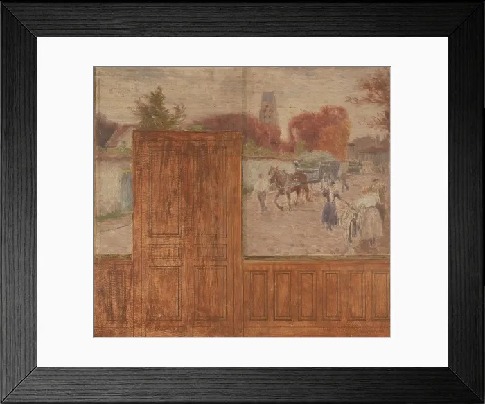 Framed Print : Sketch for the town hall of Créteil, 1898. Creator: Eugene Martial Simas Framed Print : Sketch for the town hall of Créteil, 1898. Creator: Eugene Martial Simas