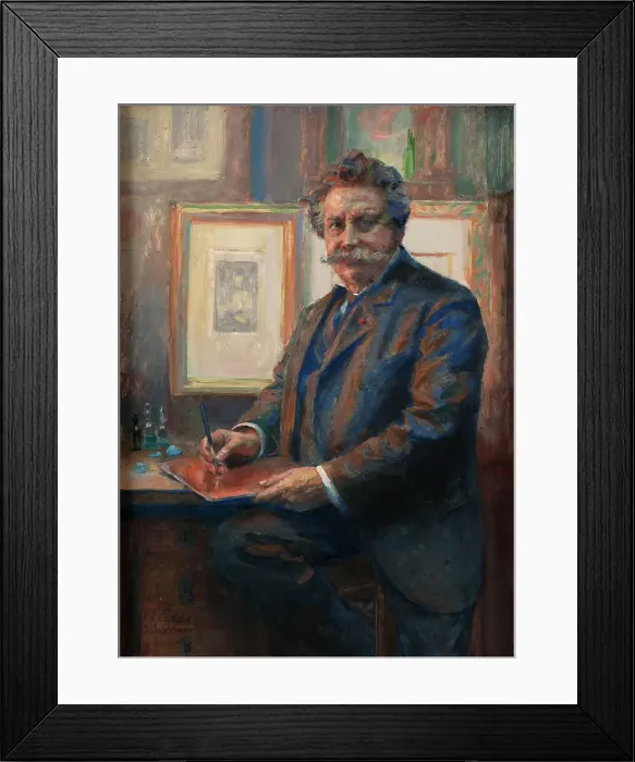 Framed Print : Portrait de Charles Albert Waltner dans son atelier, 1910. Creator: Jean Joseph Weerts Framed Print : Portrait de Charles Albert Waltner dans son atelier, 1910. Creator: Jean Joseph Weerts