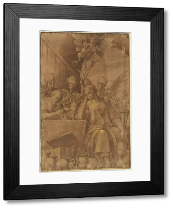 Framed Print : Avarice, 1590. Creator: Jacopo Ligozzi Framed Print : Avarice, 1590. Creator: Jacopo Ligozzi