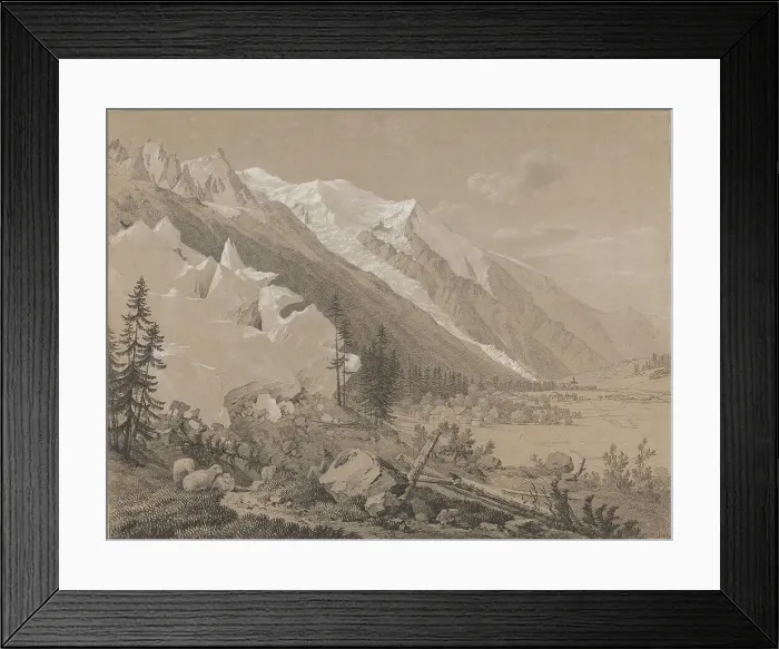 Framed Print : Vue du Mont Blanc. Creator: Jean-Antoine Linck Framed Print : Vue du Mont Blanc. Creator: Jean-Antoine Linck