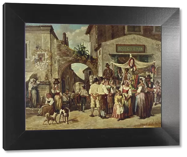Marchands ambulants à Tivoli, 09 / 1866. Creator: Auguste Dutuit