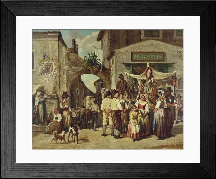 Framed Print : Marchands ambulants à Tivoli, 09 / 1866. Creator: Auguste Dutuit Framed Print : Marchands ambulants à Tivoli, 09 / 1866. Creator: Auguste Dutuit